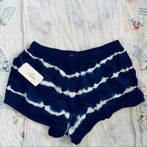 NWT NAVY TIE DYE SHORTS SLEEP LOUNGE GYM SHORTS
